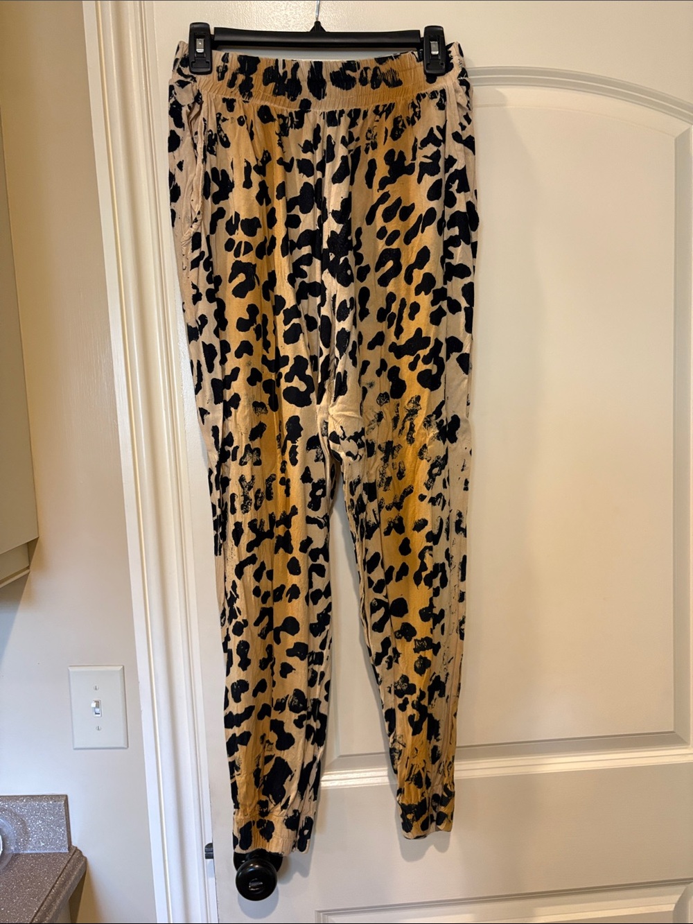 Party brand Leopard Print Pull-On Jogger Pants - Black & Tan